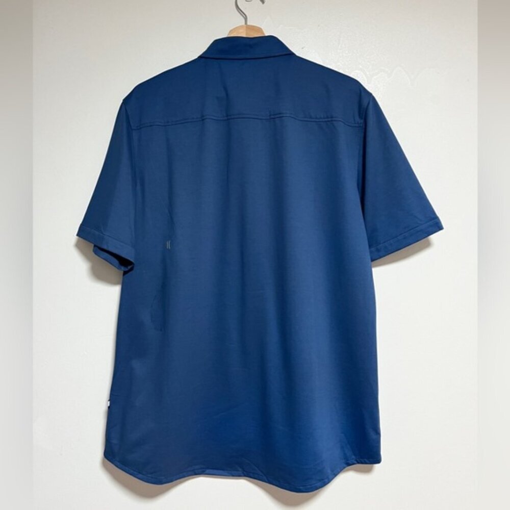 Kit and Ace Deep Navy Short-Sleeve Button-Down Polo - Picture 7 of 10
